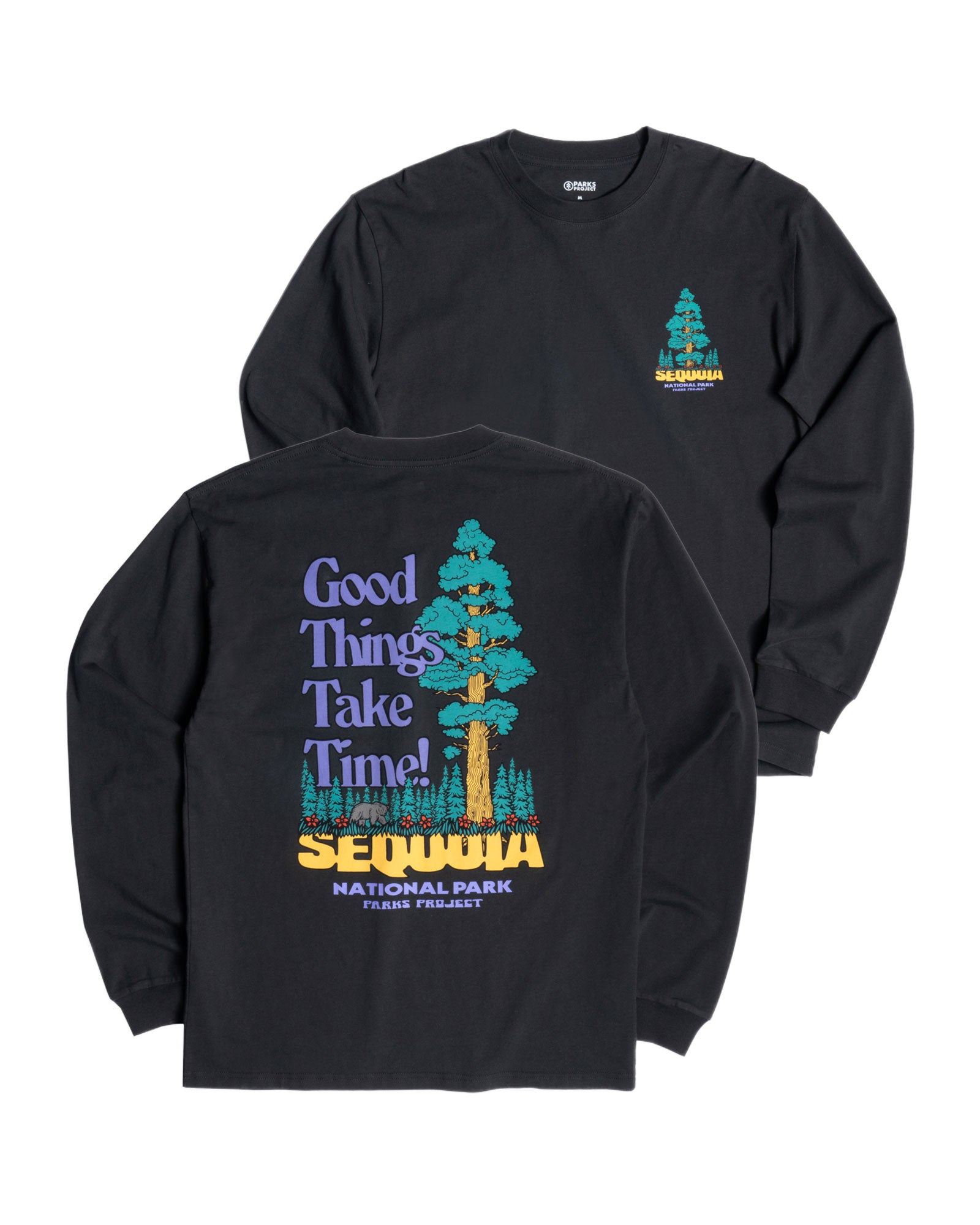 Sequoia Good Things Take Time Long Sleeve Tee - Vintage Black / XSmall