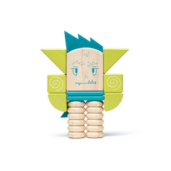 Zip Zap Magnetic Wooden Blocks Sticky Monsters 8 pieces at Tegu Toys